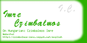 imre czimbalmos business card